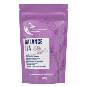 Balance Tea Made with ginger, garlic, cayenne pepper, and cinnamon.