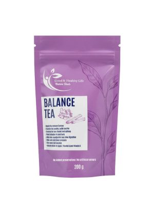 Balance Tea Made with ginger, garlic, cayenne pepper, and cinnamon.