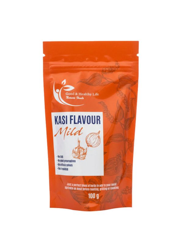 Kasi-Flavour A vibrant mix of Himalayan salt, paprika, garlic, and onion flakes. Available in mild and hot versions.